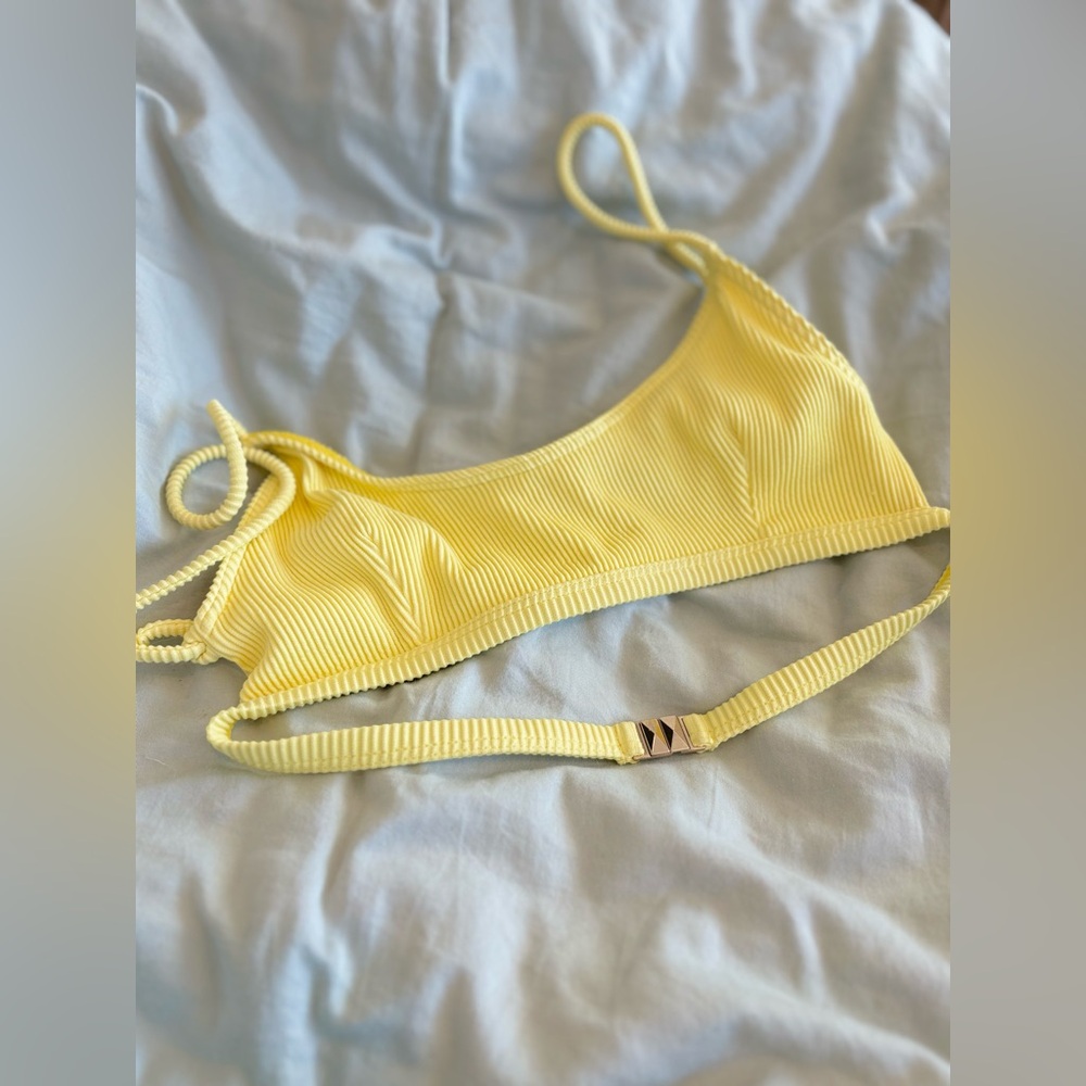 meshki ribbed bikini - crop top butter yellow - XS like new